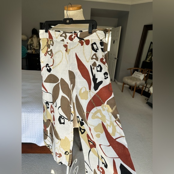 Tahari Linen cropped linen pants, size large - Picture 4 of 12